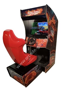 A-G 32 LCD RACING arcade met SEAT en 150 RACING GAMES BURNIN RUBBER + OUTRUN 13