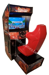 A-G 32 LCD RACING arcade met SEAT en 150 RACING GAMES BURNIN RUBBER + OUTRUN 15