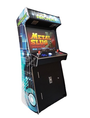 A-G 32 LCD arcade met 12800 GAMES SLIM CASE 'CARRE' + LED verlichting met afstandsbediening